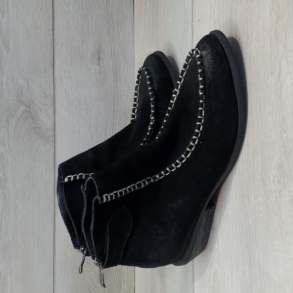 Anthropologie Antelope Womens WhipstitchSuede Ankle Boots shoes sz 39/9 - Picture 2 of 14